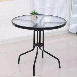 Okrugli vrtni stol 80 cm od stakla