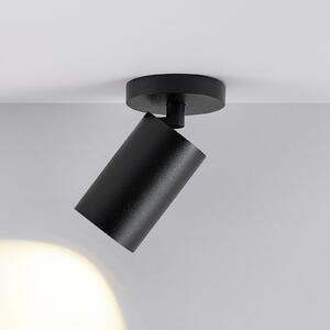 Deko-Light Stropni reflektor CAN TILT, crni, Ø 8 cm, 1 žarulja, metal GU10, prigušiva, Crno, Dnevni boravak/blagovaonica, Aluminij