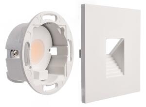 Deko-Light LED ugradna zidna svjetiljka SET Alwaid, bijela 8 x cm, razina 2700 K, Bijela, Područje hodnika, Aluminij, Četvrtasta ugradna svjetla