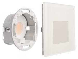 Deko-Light LED ugradbena zidna svjetiljka SET Alwaid, mliječno staklo, 8 x cm, 2.700 K, Bijela, Područje hodnika, Staklo, Četvrtasta ugradna svjetla