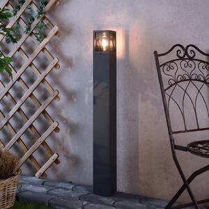 Deko-Light Path light Facado II, visina 100 cm, siva/dim 11 x cm IP65, prigušiva, Sivo, Aluminij