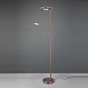 Trio Lighting Barrie LED stropna svjetiljka sa svjetlom za čitanje, antikni mesing, prigušiva, Bronca / stari mesing, Dnevni boravak/blagovaonica, Metal, Svjetlo za čitanje