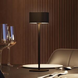 Calex LED stolna lampa na baterije Serino, crna, aluminij, 2700 K, prigušiva, Crno, Dnevni boravak/blagovaonica, Aluminij