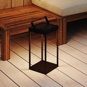 Markslöjd LED solarna lampa Pure, crna, USB, metalna, visina 42 cm, prigušiva, Crno, Metal, Solarna svjetla