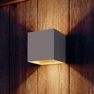 Calex LED vanjska zidna svjetiljka na baterije sa senzorom Volterra, boja, Bež, Dnevni boravak/blagovaonica, Aluminij, Zidna utičnica iznad/dolje