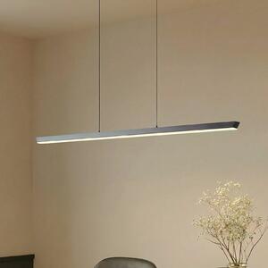 Lucande LED viseća svjetiljka Solvar, 117 cm, crna, CCT, prigušljiva, prigušiva, Crno, Dnevni boravak/blagovaonica, Metal
