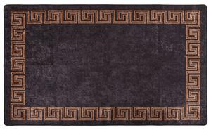VidaXL Perivi tepih 120 x 180 cm crno-zlatni protuklizni