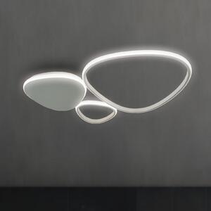 Viokef LED stropna svjetiljka Helix, srebrna, dužina 62 cm, metal, Metalik, Dnevni boravak/blagovaonica, Aluminij
