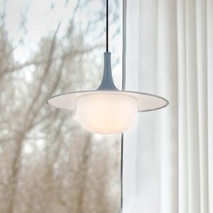 Viokef Viseća lampa Fred, sivo/bijela, Ø 35 cm, plastika/metal, Sivo, Dnevni boravak/blagovaonica, Plastika