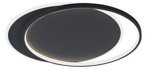 Viokef LED stropna lampa Evelyn, crna, dužina 55 cm, metal, Crno, Dnevni boravak/blagovaonica, Aluminij