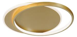 Viokef LED stropna lampa Evelyn, zlatne boje, dužina 55 cm, metal, Zlato / mjed, Dnevni boravak/blagovaonica, Aluminij