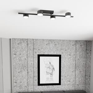 EMIBIG LIGHTING Stropni reflektor Bet, duljina 80 cm, crni, metalni, 4 žarulje., prigušiva, Crno, Dnevni boravak/blagovaonica, Metal