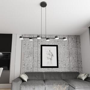 EMIBIG LIGHTING Stropni reflektor, Megara, duljina 80 cm, metal, 6 žarulja., prigušiva, Crno, Dnevni boravak/blagovaonica, Metal