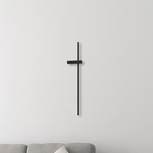 Milagro Lighting LED zidna lampa Vision, visina 90 cm, metalna, crna, 3000 K, Crno, Dnevni boravak/blagovaonica, Metal, Zidni kvadrat