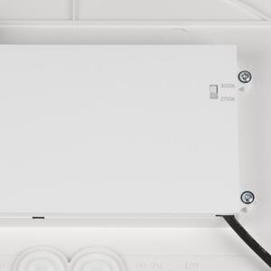 SLV LED stropna svjetiljka Decona, Ø 42 cm, bijela, metalna, CCT, prigušiva, Bijela, kupaonica, Aluminij