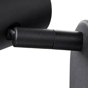 SLV LED zidni reflektor Noblo, 2700 K, crni, metalni 13 cm, prigušiva, Crno, Dnevni boravak/blagovaonica, Aluminij