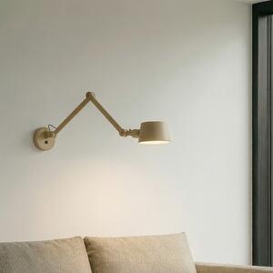 Lucande Zidna lampa Silka, 91 cm, bež, podesiva, E27, prigušiva, Bež, Dnevni boravak/blagovaonica, Metal