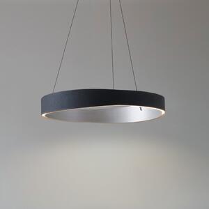 Lucande LED viseća svjetiljka Daelor, crna/aluminij, CCT, prigušljiva, prigušiva, Crno, Dnevni boravak/blagovaonica, Metal
