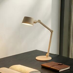 Lucande Silka stolna lampa, 93 cm, bež, podesiva, E27, Bež, Dnevni boravak/blagovaonica, Metal