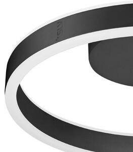 SLV LED stropna svjetiljka One, Ø 40 cm, crna, metalna, CCT, prigušiva, Crno, Dnevni boravak/blagovaonica, Aluminij