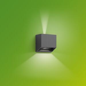 Philips LED vanjska zidna svjetiljka Alix UE, antracit, aluminij, IP44, Crno, Aluminij, Zidna utičnica iznad/dolje