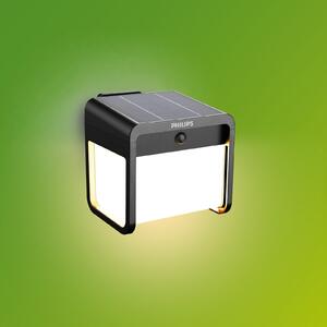 Philips LED solarna vanjska zidna svjetiljka Ezra UE, plastična, IP44, Crno, Plastika