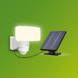 Philips LED solarni vanjski reflektor Tylus, bijeli, 5000 K, senzor, Bijela, Plastika, Solarna svjetla
