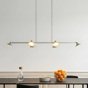 Lucande LED viseća lampa Steve, aluminij, 113 cm, 6 svjetiljki, dimabilna, prigušiva, Metalik, Dnevni boravak/blagovaonica, Metal