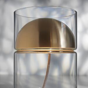 Oluce LED stolna lampa Medusa, zlatna boja, staklo, visina 30 cm, Zlato / mjed, Dnevni boravak/blagovaonica, Staklo