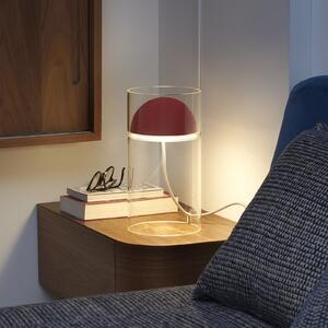 Oluce LED stolna lampa Medusa, crvena, staklo, visina 30 cm, Crvena, Dnevni boravak/blagovaonica, Staklo