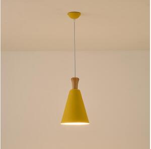 Luster na sajli SIMPLO 1xE27/15W/230V žuta pr. 20 cm