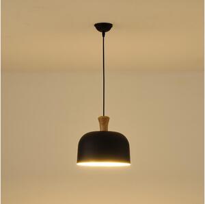 Luster na sajli SIMPLO 1xE27/15W/230V crna pr. 27 cm