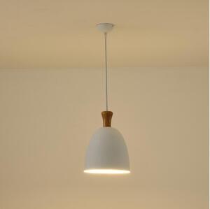 Luster na sajli SIMPLO 1xE27/15W/230V bijela pr. 23 cm