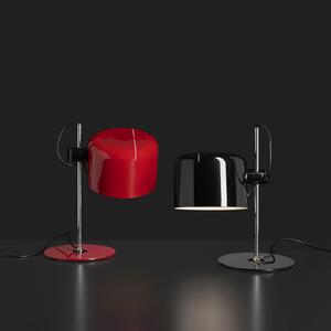 Oluce stolna lampa Coupé, crvena/krom, metalna, visina 45 cm, E27, Crvena, Dnevni boravak/blagovaonica, Metal