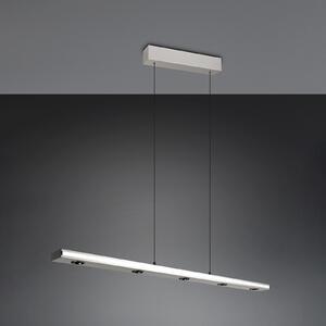 Trio Lighting Graham LED viseća svjetiljka, nikal, metal, gore/dolje, CCT, prigušivač, prigušiva, Metalik, Dnevni boravak/blagovaonica, Metal
