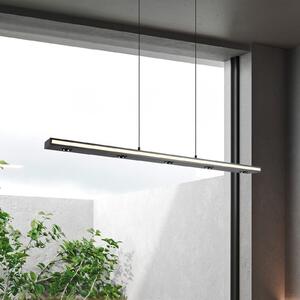 Trio Lighting Graham LED viseća svjetiljka, crna, metalna, gore/dolje, CCT, prigušivač, prigušiva, Crno, Dnevni boravak/blagovaonica, Metal