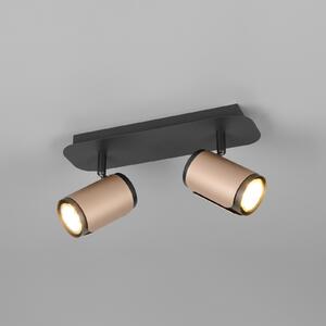 Trio Lighting Gillan stropni reflektor, boja kave, 2 žarulje, metal, GU10, prigušiva, Smeđa / hrđa, Dnevni boravak/blagovaonica, Metal