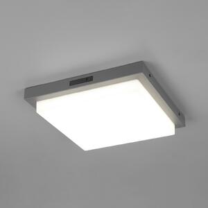 Trio Lighting LED vanjska zidna svjetiljka Bermejo, kvadratna, senzorska, CCT, antracit, Sivo, Metal