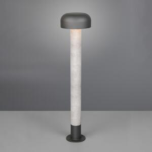 Trio Lighting Fraser svjetiljka za stazu, siva/betonski izgled, aluminij, IP54, visina 84,5 cm, prigušiva, Sivo, Aluminij