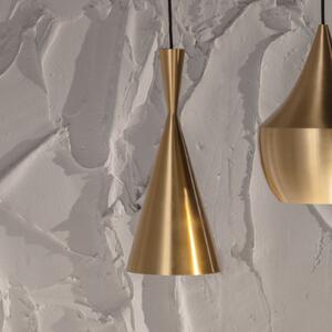 Tom Dixon LED viseća svjetiljka Beat Tall, boje mesinga, Ø 19 cm, prigušiva, Zlato / mjed, Dnevni boravak/blagovaonica, Mjed