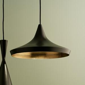 Tom Dixon LED viseća lampa Beat Flat, crna, Ø 56 cm, prigušiva, Crno, Dnevni boravak/blagovaonica, Mjed