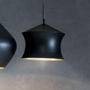 Tom Dixon LED viseća lampa Beat Waist, crna, Ø 41 cm, prigušiva, Crno, Dnevni boravak/blagovaonica, Mjed