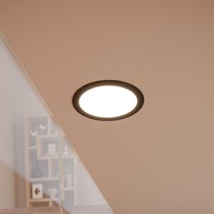 EGLO connect Smart LED ugradbena svjetiljka Fueva 6-Z, crna, Ø16cm, prigušiva, Crno, Dnevni boravak/blagovaonica, Plastika