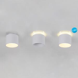 Näve LED stropna reflektor Trimes, Ø 11,5 cm, bijela, CCT, postupno prigušivanje, prigušiva, Bijela, Dnevni boravak/blagovaonica, Plastika