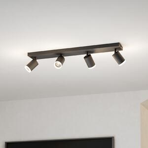 EGLO connect Pametni LED reflektor Melitello-Z, 4 žarulje, crni, prigušiva, Crno, Dnevni boravak/blagovaonica, Aluminij