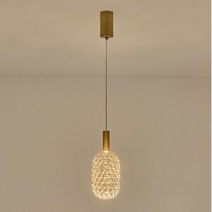 LED Luster na sajli PERFORATO LED/6,3W/230V 3000K zlatna pr. 13 cm