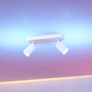 EGLO connect Pametni LED reflektor Melitello-Z, 2 žarulje, bijela, prigušiva, Bijela, Dnevni boravak/blagovaonica, Aluminij