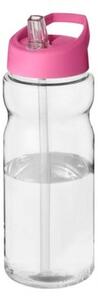 Clear Water Bottle with Spout Lid with Straw