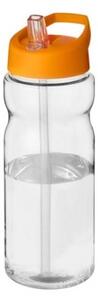 Clear Water Bottle with Spout Lid with Straw