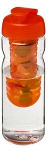Clear Water Bottle with Flip Lid with Infuser